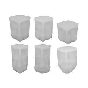 Set of 6 Halloween funny face pumpkin silicone molds for DIY candles and plaster decor