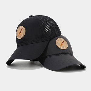 Baseball Cap Quick Dry Breathable Laser Perforated Compass Patch Outdoor Sports Adjustable For Men Women