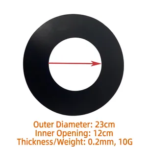 Detailed specs of gas stove mat with 23cm outer diameter and 0.2mm thickness