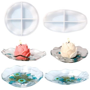 Stampo In Silicone Bordo Ondulato Vassoio Resina DIY Epossidica Artigianato Fatto A Mano Decorazione Casa Ornamento