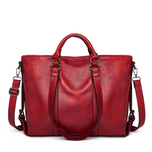 Large Capacity PU Leather Tote Bag With Detachable Shoulder Strap Vertical Zipper Pocket Elegant Fashion Women Handbag