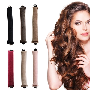 Lot de 6 bigoudis sans chaleur en velours pour créer de grandes boucles ondulées