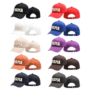 Casquettes de baseball en coton avec broderie MAMA en dix couleurs variées