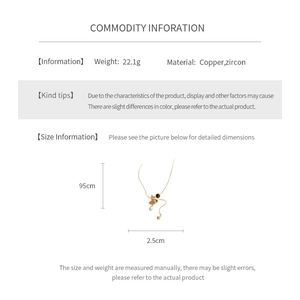 Size specifications for tiger eye cross necklace with 95cm length and 22.1g weight