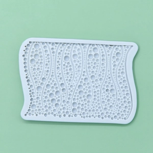 White silicone bubble pearl wave mold for DIY cake decorating and baking crafts