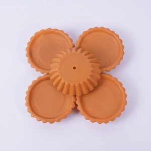 Set of realistic PVC egg tart base models for DIY handmade cake and dessert display