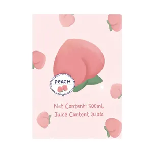 Cute pink peach pocket notebook for students featuring peach drink graphic 500mL design
