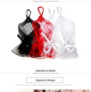 Detailed macro view of lace mesh fabric with delicate bows and small crystal embellishments