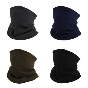 Winter Neck Warmer Fleece Gaiter Windproof Face Mask For Skiing Cycling Outdoor Sports Soft Warm Solid Color Unisex