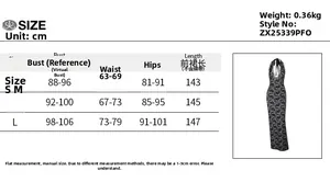 Guide des tailles pour robe longue en dentelle moulante avec mesures buste taille hanches