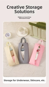Set di 3 borse da viaggio per biancheria intima e cosmetici con manici portatili