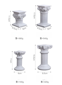 White Roman pillar photo props with carved angel relief for wedding home decoration