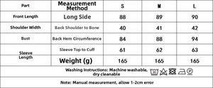 Tableau des tailles pour ensemble haut et pantalon à carreaux avec mesures de vêtement