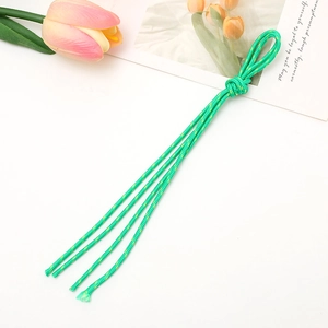 Green woven phone lanyard with yellow spots, handmade paracord wrist strap decoration
