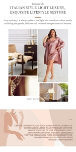 Italian style mauve satin sleepwear set with silk slip dress and matching robe