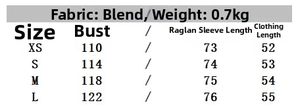 Detailed size chart for women's faux suede bomber jacket showing bust and sleeve length