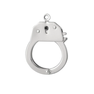 Polished stainless steel handcuff clasp connector for bracelets and necklaces