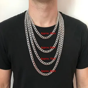 Cuban Link Chain Necklace Stainless Steel Hip Hop Minimalist Fashion Jewelry For Men And Women Trendy Neckwear
