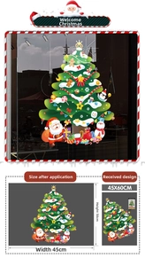 Christmas window decals with Santa Claus and Snowman detail in 45x60cm size