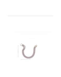 Guide des tailles détaillé pour bracelet en zircon avec dimensions et poids de 9.8g