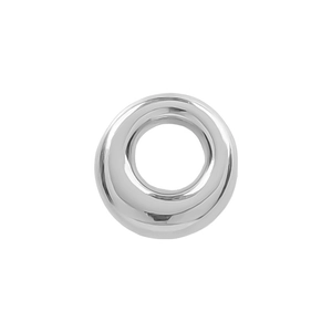 Polished silver stainless steel oval ring pendant for DIY jewelry making accessories