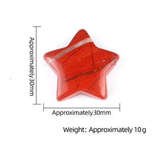 Natural red jasper star stone pendant, 30mm size with 10g weight for DIY jewelry making