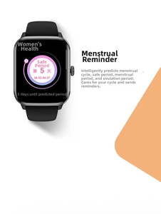 Smartwatch display showing female health tracking for period and ovulation monitoring