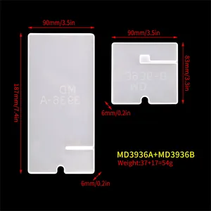 Detailed dimensions of rectangular silicone phone stand resin molds for DIY crafting