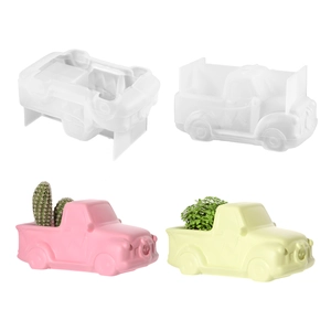 Stampo in silicone per vasi da fiori a forma di pick-up e fioriere per piante grasse