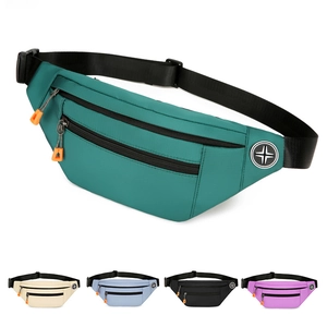 Fashion Waist Bag Water Resistant Oxford Cloth Large Capacity Fanny Pack Multi Pockets Sports Chest Bag Crossbody
