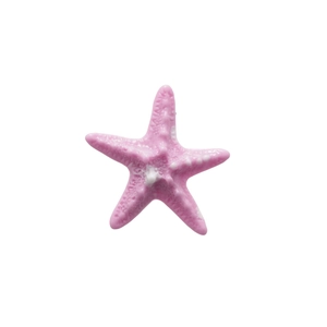 Chic pink starfish hair clip for seaside vacations with realistic textured resin finish
