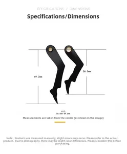 Size guide for black asymmetrical earrings with zircons, measuring 69.3mm and 56.5mm