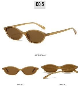 Three-angle view of vintage amber full-frame sunglasses with integrated nose pads