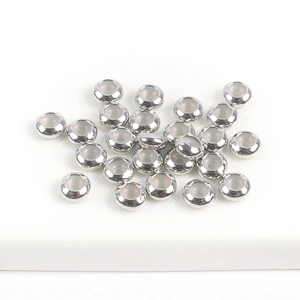Perles d'arrêt en argent avec silicone pour fabrication de colliers ajustables