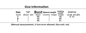 Detailed size chart for the elegant French knit vest and fishtail skirt set for women