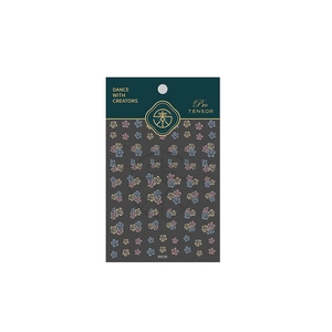 Pro TENSOR floral nail art stickers with pink and blue flower motifs KX135 series