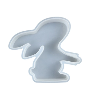 Cartoon rabbit silicone mold for DIY hydroponic vases and stereoscopic flower arrangements