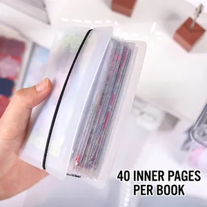Large Capacity Loose Leaf Photo Album Sticker Storage Book Transparent Frosted Cover Binder DIY Card Postcard Organizer
