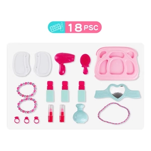 Set trucco per bambini da 18 pezzi con asciugacapelli e accessori per la bellezza