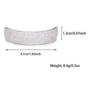 Iced out hip hop teeth grillz with micro paved cubic zirconia and size measurements