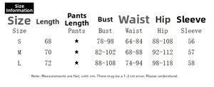 Detailed size chart for lace trim long sleeve mini dress including bust and waist measurements