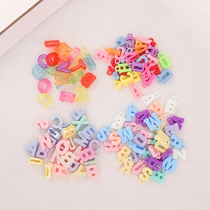 Colorful macaron acrylic alphabet beads for DIY jewelry making necklaces and bracelets