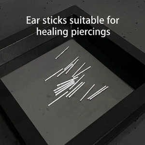 925 Sterling Silver Ear Piercing Protection Sticks Hypoallergenic Minimalist Tiny Round Head Ear Bars For Sensitive Ears