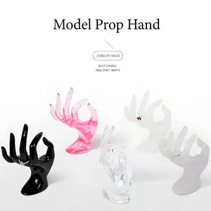 Hand Jewelry Display Stand Plastic OK Gesture Mannequin Hand For Rings Bracelets Watches Storage Counter Prop