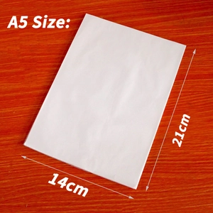 Detailed view of A5 size dimensions 14x21cm for DIY colorful tissue wrapping paper