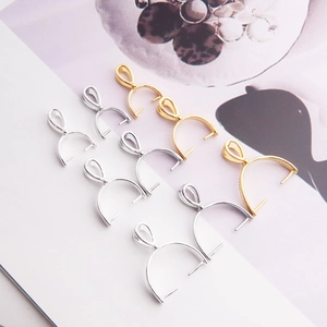 Détails d'attaches de pendentif en argent S925 doré et argenté pour bijoux artisanaux