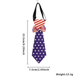 Detailed size chart of Independence Day necktie showing dimensions 23.5cm by 7.5cm