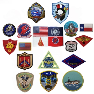Tactical Embroidered Patch Hook And Loop Military Badge For Jackets Bags Tactical Gear Polyester Fabric Retro Style