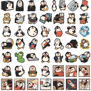 50 pieces of cute cartoon penguin graffiti stickers for DIY phone cases and luggage decoration