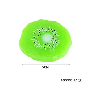 Tranche de kiwi en PVC de 5 cm pour accessoires photo et décoration de 12,5 g